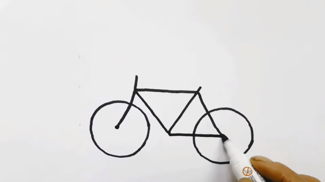 детский рисунок велосипед