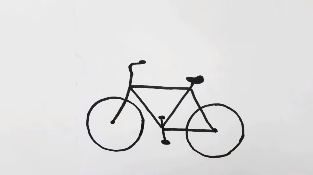 детский рисунок велосипед