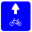 Знак выделенная полоса для велосипедов