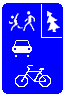 Знак велосипедная зона